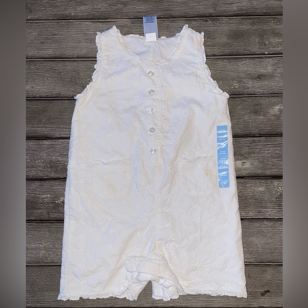 babyGap White Embroidered Flower Jumper - 18-24M